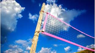 Beachvolleyball am Strand
