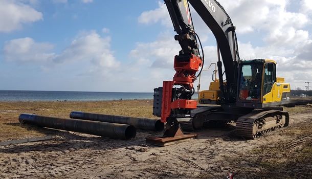 Pfahleinbringung Strandaufgang 13