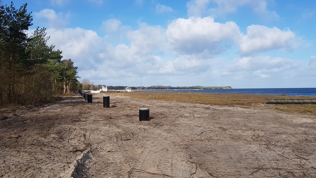 Pfahleinbringung Strandaufgang 13