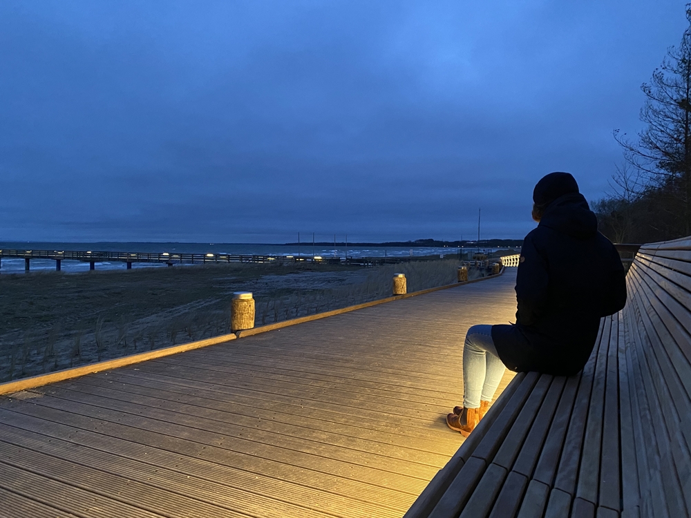 Blick Dünenpromenade Richtung Seebrücke