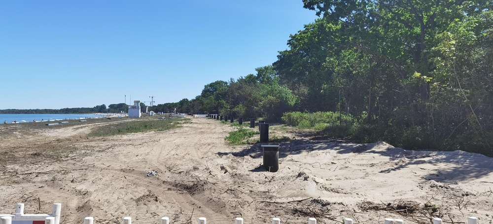 Gründungspfähle Höhe Deutsches Haus Strandaufgang 13 bis 14