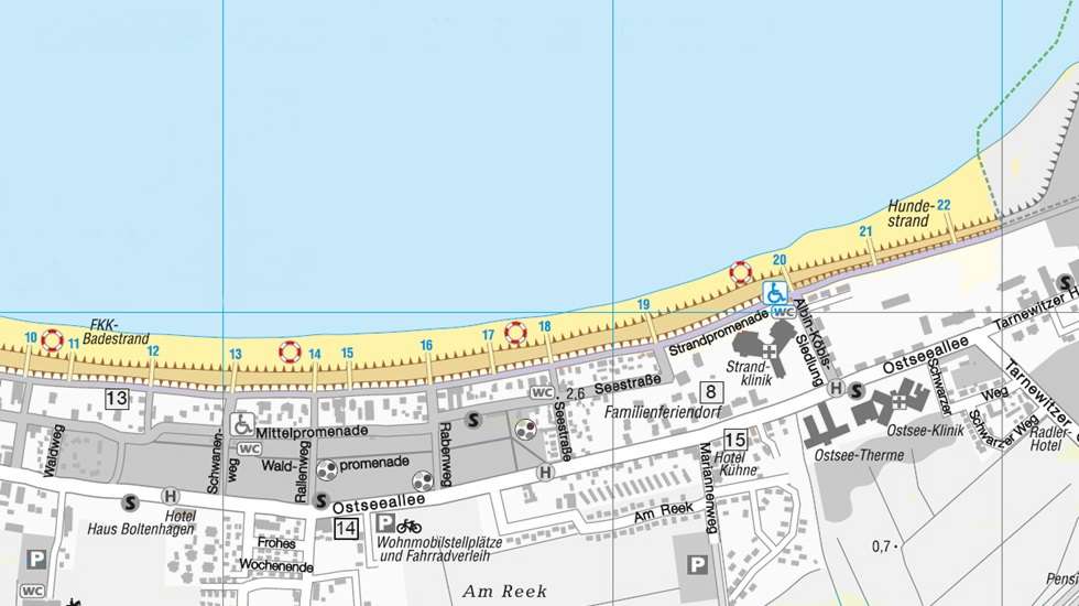 Strandaufgänge 10 bis 22