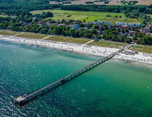 Luftaufnahme Seebrücke Ostsee