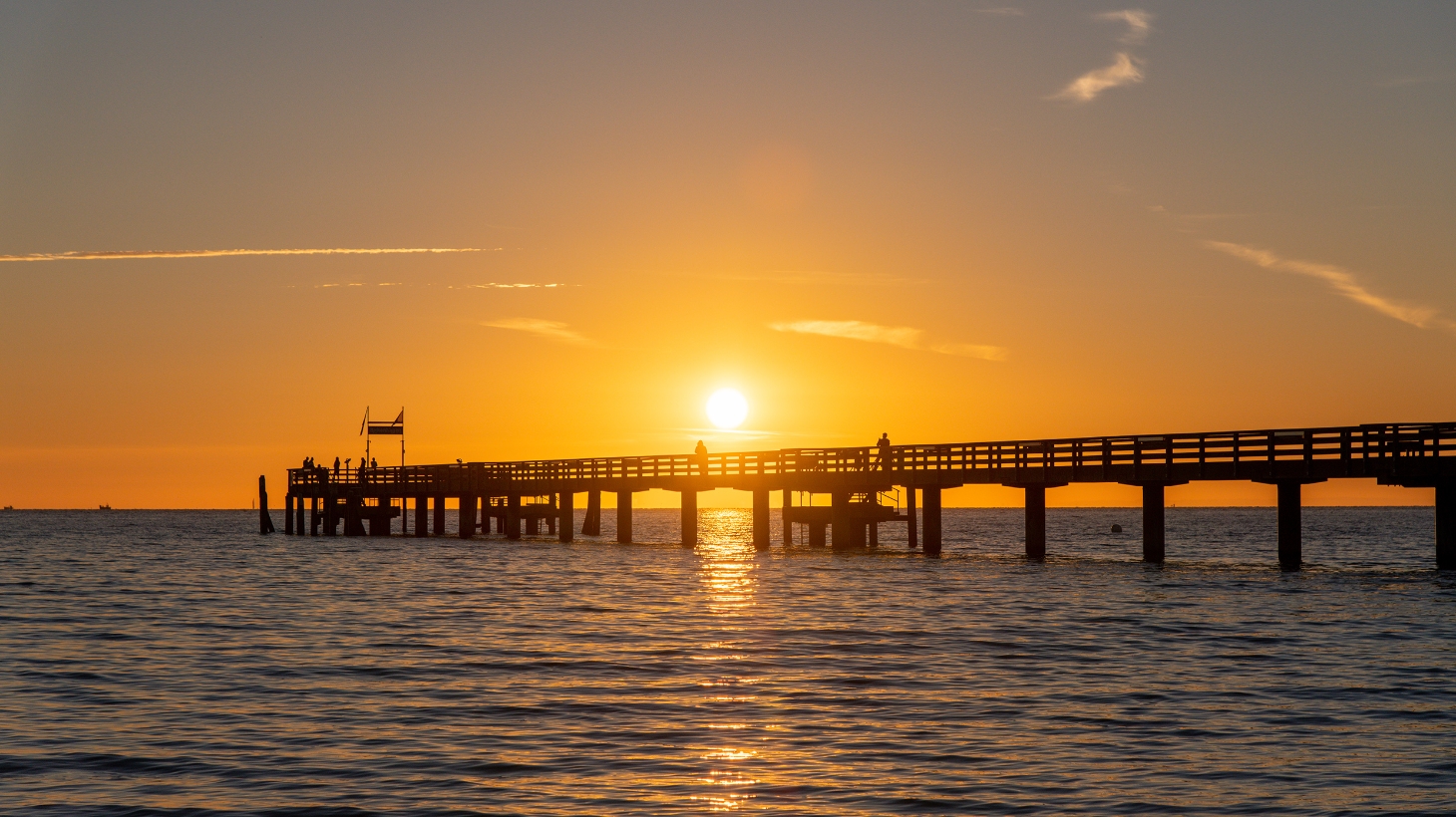 Seebrücke Sonnenaufgang